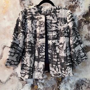 Coldwater Creek Black and White Textured Blazer in size xs